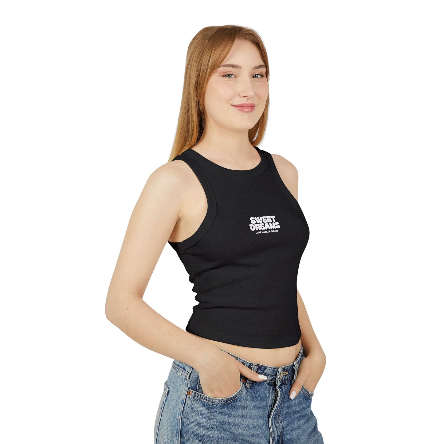 Sweet Dreams Women's Micro Rib Racer Tank Top