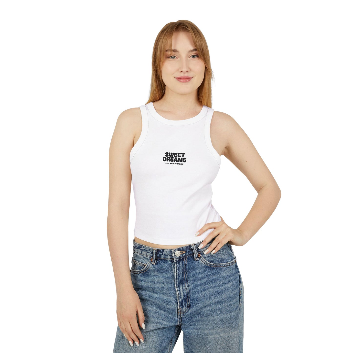 Sweet Dreams Women's Micro Rib Racer Tank Top