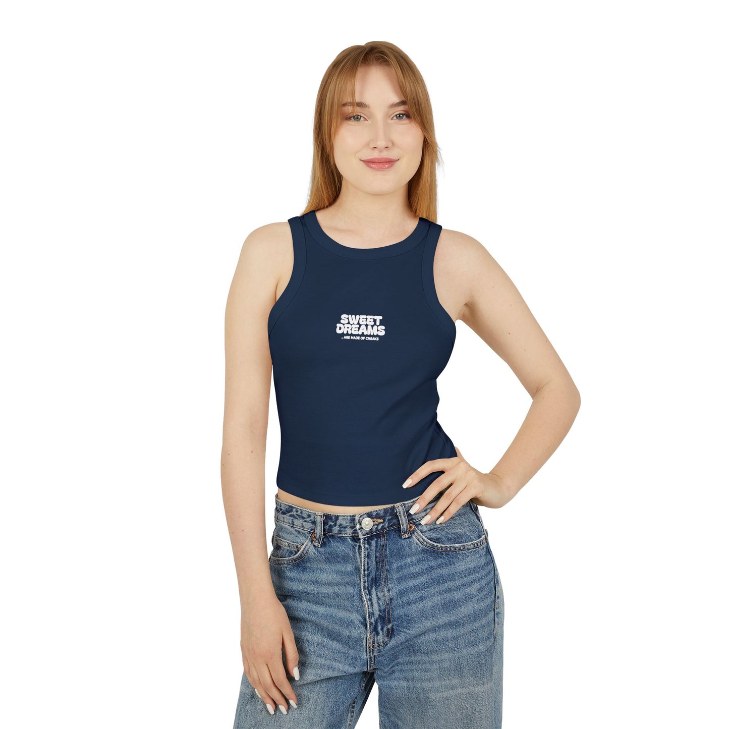 Sweet Dreams Women's Micro Rib Racer Tank Top