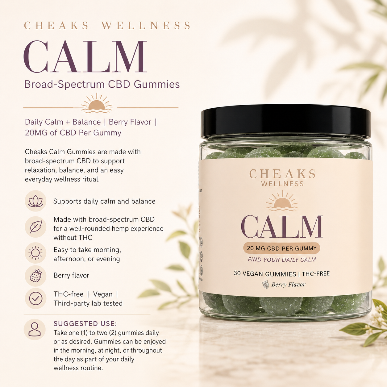 CALM — Broad Spectrum CBD Gummies